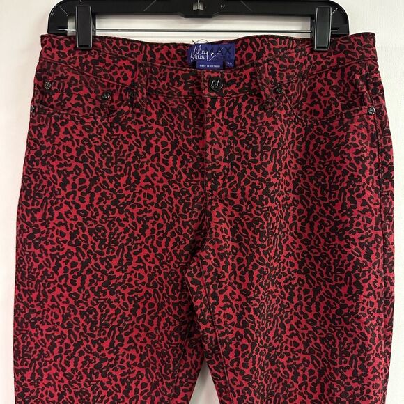 NWOT Miley Cyrus Max Azria Red & Black Lepard Cheetah Animal Print Pants… - Picture 3 of 4